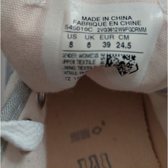 Converse Chuck Taylor All Star Women's 8 Beige Silver Sequin Low Top Sneakers - Picture 8 of 8